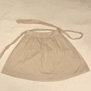 J. Crew | Cream/Tan Full Midi Skirt with Sash